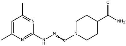 1-[[(4,6-Dimethylpyrimidin-2-yl)amino](imino)-methyl]piperidine-4-carboxamide Struktur