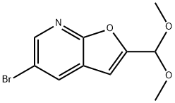 5-Bromo-2-(dimethoxymethyl)furo[2,3-b]pyridine Struktur