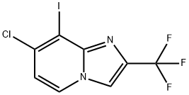 7-Chloro-8-iodo-2-(trifluoromethyl)imidazo-[1,2-a]pyridine Struktur