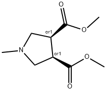 (3S,4R)-1-Methyl-pyrrolidine-3,4-dicarboxylic acid dimethyl ester Struktur