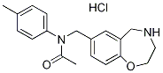 N-(4-Methylphenyl)-N-(2,3,4,5-tetrahydro-1,4-benzoxazepin-7-ylmethyl)acetamide hydrochloride Struktur