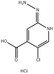 5-Chloro-2-hydrazinylpyridine-4-carboxylic acid hydrochloride Struktur