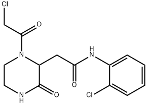 2-[1-(Chloroacetyl)-3-oxopiperazin-2-yl]-N-(2-chlorophenyl)acetamide Struktur