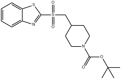 tert-Butyl 4-[(1,3-benzothiazol-2-ylsulfonyl)-methyl]piperidine-1-carboxylate Struktur