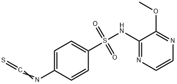 4-Isothiocyanato-N-(3-methoxypyrazin-2-yl)-benzenesulfonamide Struktur