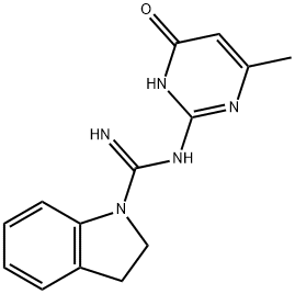 N-(6-Methyl-4-oxo-1,4-dihydropyrimidin-2-yl)-indoline-1-carboximidamide Struktur