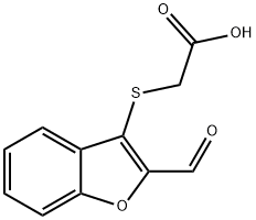 [(2-Formyl-1-benzofuran-3-yl)thio]acetic acid Struktur