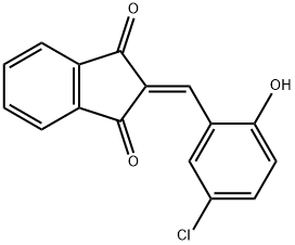 2-(5-Chloro-2-hydroxybenzylidene)-1H-indene-1,3(2H)-dione Struktur