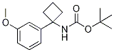 tert-Butyl [1-(3-methoxyphenyl)cyclobut-1-yl]carbamate, 3-{1-[(tert-Butoxycarbonyl)amino]cyclobut-1-yl}anisole Struktur