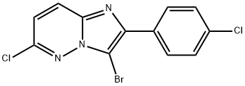 3-Bromo-6-chloro-2-(4-chlorophenyl)imidazo[1,2-b]pyridazine Struktur