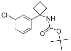 tert-Butyl [1-(3-chlorophenyl)cyclobut-1-yl]carbamate, 1-[(tert-Butoxycarbonyl)amino]-1-(3-chlorophenyl)cyclobutane Struktur