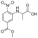 Methyl 3-[(1-carboxyethyl)amino]-4-nitrobenzoate, 2-{[5-(Methoxycarbonyl)-2-nitrophenyl]amino}propanoic acid Struktur