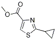 2-Cyclopropyl-4-(methoxycarbonyl)-1,3-thiazole Struktur