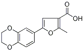 5-(2,3-Dihydro-1,4-benzodioxin-6-yl)-2-methyl-3-furoic acid Struktur