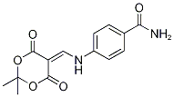 4-{[(2,2-Dimethyl-4,6-dioxo-1,3-dioxan-5-ylidene)methyl]amino}benzamide Struktur