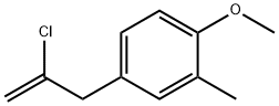 2-Chloro-3-(4-methoxy-3-methylphenyl)prop-1-ene Struktur