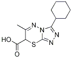 3-Cyclohexyl-6-methyl-7H-[1,2,4]triazolo[3,4-b][1,3,4]thiadiazine-7-carboxylic acid Struktur