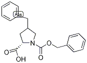 4-Benzyl-L-proline, N-CBZ protected, 4-Benzyl-1-[(benzyloxy)carbonyl]-2-carboxypyrrolidine Struktur