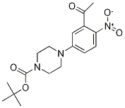 2'-Nitro-5'-piperazin-1-ylacetophenone, N4-BOC protected Struktur