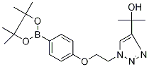 4-{2-[4-(2-Hydroxypropan-2-yl)-1,2,3-triazol-1-yl]ethoxy}benzeneboronic acid, pinacol ester 98% Struktur