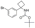 tert-Butyl [1-(3-bromophenyl)cyclobut-1-yl]carbamate, 1-(3-Bromophenyl)-1-[(tert-butoxycarbonyl)amino]cyclobutane Struktur