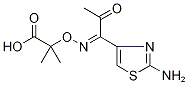 2-({[1-(2-Amino-1,3-thiazol-4-yl)-2-oxopropylidene]amino}oxy)-2-methylpropanoic acid Struktur