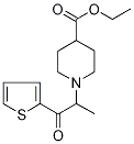 Ethyl 1-[1-oxo-1-thien-2-ylprop-2-yl]piperidine-4-carboxylate Struktur