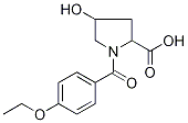 1-(4-Ethoxybenzoyl)-4-hydroxypyrrolidine-2-carboxylic acid Struktur