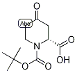 (2R)-1-(tert-Butoxycarbonyl)-4-oxopiperidine-2-carboxylic acid Struktur