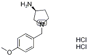 4-{[(3S)-3-Aminopyrrolidin-1-yl]methyl}anisole dihydrochloride, (3S)-1-(4-Methoxybenzyl)pyrrolidin-3-amine dihydrochloride Struktur