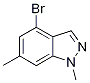 4-Bromo-1,6-dimethyl-1H-indazole Struktur