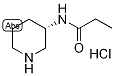 N-[(3S)-(Piperidin-3-yl)]propionamide hydrochloride, (3S)-3-(Propanoylamino)piperidine hydrochloride, (3S)-3-(Propionylamino)piperidine hydrochloride Struktur