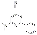 4-Cyano-6-(methylamino)-2-phenylpyrimidine Struktur