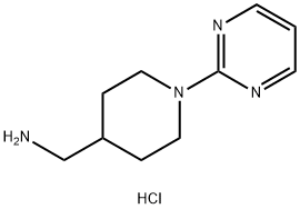 [1-(Pyrimidin-2-yl)piperidin-4-yl]methanamine dihydrochloride Struktur