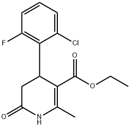 Ethyl 4-(2-chloro-6-fluorophenyl)-6-methyl-1,2,3,4-tetrahydropyrid-2-one-5-carboxylate 97% Struktur