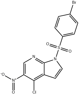 1-(4-Bromophenylsulfonyl)-4-chloro-5-nitro-1H-pyrrolo[2,3-b]pyridine Struktur