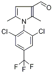 1-[2,6-dichloro-4-(trifluoromethyl)phenyl]-2,5-dimethyl-1H-pyrrole-3-carboxaldehyde Struktur