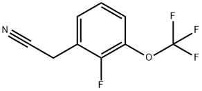 3-(Cyanomethyl)-alpha,alpha,alpha,2-tetrafluoroanisole, 2-Fluoro-3-(trifluoromethoxy)benzyl cyanide Struktur