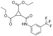 Diethyl 3-{[3-(trifluoromethyl)phenyl]carbamoyl}-1,2-cyclopropanedicarboxylate 97% Struktur