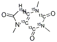 1,3,7-Trimethyluric acid-13C4，15N3 Struktur