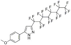 5-(4-Methoxyphenyl)-3-perfluorooctyl-1H-pyrazole Struktur