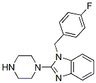 1-(4-Fluorobenzyl)-2-(piperazin-1-yl)-1H-benzimidazole Struktur