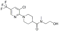 1-[3-Chloro-5-(trifluoromethyl)pyridin-2-yl]-N-(2-hydroxyethyl)-N-methylpiperidine-4-carboxamide 97% Struktur