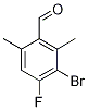 3-Bromo-2,6-dimethyl-4-fluorobenzaldehyde Struktur