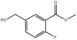 4-Fluoro-3-(methoxycarbonyl)benzyl alcohol, [4-Fluoro-3-(methoxycarbonyl)phenyl]methanol Struktur