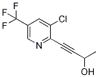 4-[3-Chloro-5-(trifluoromethyl)pyridin-2-yl]but-3-yn-2-ol Struktur