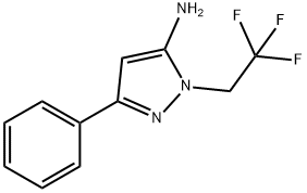 3-Phenyl-1-(2,2,2-trifluoroethyl)-1H-pyrazol-5-amine Struktur