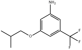 3-Isobutoxy-5-(trifluoromethyl)benzenamine Struktur