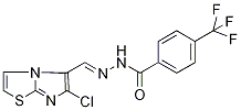 N'1-[(6-chloroimidazo[2,1-b][1,3]thiazol-5-yl)methylidene]-4-(trifluoromethyl)benzene-1-carbohydrazide Struktur