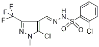 N'1-{[5-chloro-1-methyl-3-(trifluoromethyl)-1H-4-pyrazolyl]methylene}-2-chloro-1-benzenesulphonohydrazide Struktur